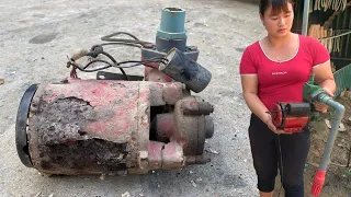 Mechanical Girl. Repair Complete Restoration Of Electric Water Pump  Blacksmith Girl