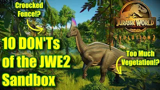 10 DON'Ts of the JWE2 Sandbox!