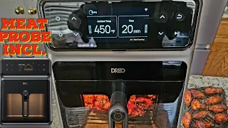 2023 Combi Fryer Dreo Chefmaker See Thru Window Unboxing 1st Look & Cook Airfryer BBQ Chicken Wings