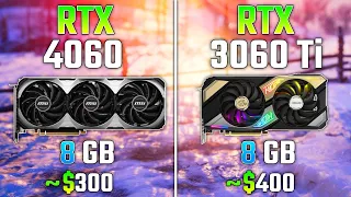 RTX 4060 vs RTX 3060 Ti + R7 7800X3D | Test in 7 Games