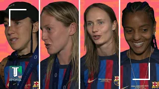 Caroline Graham Hansen, Ana Maria Crnogorcevic, Keira Walsh, and Lucy Bronze REACT to FC Barcelona U