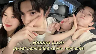 Sweet behind the scene moments of Zhao Lusi and Chen Zheyuan from “Hidden Love”