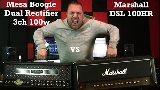 Mesa Boogie Dual Rectifier 3ch 100w VS Marshall DSL 100HR | High Gain Amp Head Shoot-Out