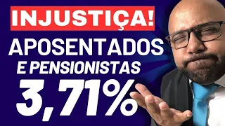 INJUSTIÇA DO REAJUSTE ACIMA DO MÍNIMO DE 3,71% APOSENTADOS E PENSIONISTAS DO INSS #inss #meuinss