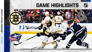 Bruins @ Blue Jackets 10/28 | NHL Highlights 2022