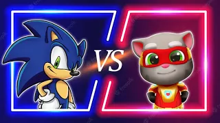 Sonic Dash Vs Talking tom hero - Endless Run Gameplay