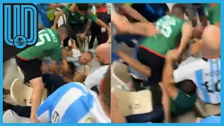 Fanáticos mexicanos y argentinos protagonizan pelea en la Copa del Mundo