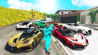 FRANKLIN'S MEGA BILLIONAIRE SUPERCAR COLLECTION in GTA 5 with CHOP & BOB (Part 2)