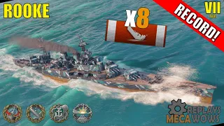 Rooke 8 Kills & 211k Damage | World of Warships Gameplay