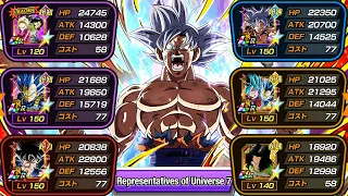 UPGRADED REPRESENTATIVES OF UNIVERSE 7 CATEGORY TEAM SHOWCASE! Dragon Ball Z Dokkan Battle