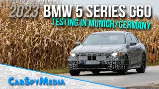 2023 BMW 5 Series And 5 Series Hybrid Sedan G60 Prototype Spied Testing In Munich *4K Spy Video*