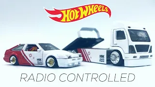 Toyota AE86 Sprinter Trueno Team Transport RC with Working Popups and Flatbed (Hotwheels Custom)