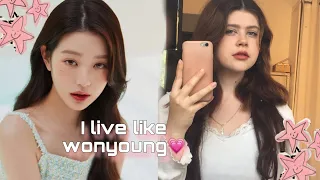 Живу день как wonyoung 💕🎧🥛эстетика wonyoungism - pilastes princess