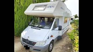 Arca M4, Mercedes, 7 beds, double AC, garage, excellent condition