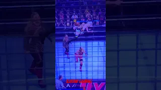 Liv Morgan tries to escape the Steel Cage WWE 2K24