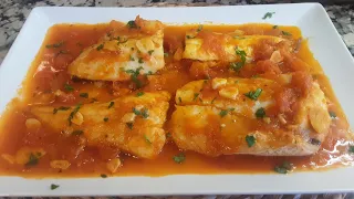 Como hacer la MERLUZA EN SALSA, mas deliciosa y jugosa que comerás, facil de hacer te sorprenderá👌🏼😋