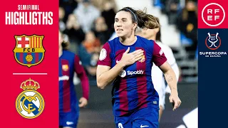 RESUMEN I FC Barcelona 4-0 Real Madrid CF I Semifinal de la Supercopa de España Femenina 2024