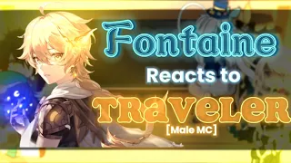 [FONTAINE reacts to TRAVELER] male MC