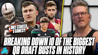 Pat McAfee Breaks Down 10 Of The Biggest Draft Bust QBs In NFL History  The NFL Is Hard!