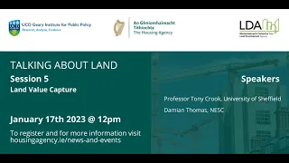 Talking about Land Session 5: Land Value Capture