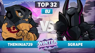 TheNinja729 vs. Sgrape - Top 32 - EU - Brawlhalla Winter Championship 2023