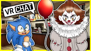 Movie Sonic Meets Pennywise At McDonald's In VR CHAT!!