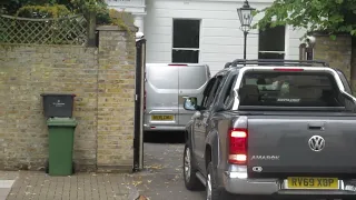 Paul McCartney's London home, the gates opening, not Paul, Aug. 2022