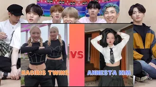 BTS REACTION New Kagiris Twins Vs Annesta Kim