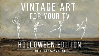 Vintage Spooky Halloween Slideshow | Fall Screensaver | Turn Your TV into ART | 1 Hour of Painting