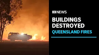 Homes lost as 'out of control' bushfires spread west of Toowoomba | ABC News