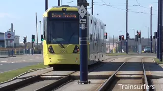 Manchester Metrolink M5000 Tram No. 3001 @ Ashton Moss on 20.04.15 - HD