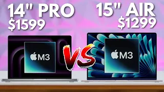 M3 MacBook Air 15" vs MacBook Pro 14" - WHICH SHOULD YOU BUY?