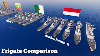 Frigate (Warship) Fleet Strength by Country (2020) Military Power Comparison 3D