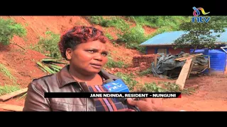 32 homes have been affected by mudslides in Nunguni, Makueni