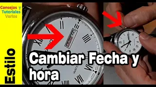Cómo cambiar la fecha y hora de mi reloj analógico Casio de forma fácil