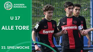 Ungeschlagenes Leverkusen feiert 8:0! | Alle Tore: B-Junioren-Bundesliga Woche 22