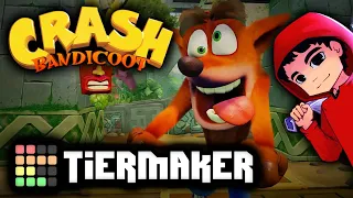 TDYU hace un TIER LIST de los MEJORES CRASH BANDICOOT (A la rápida)