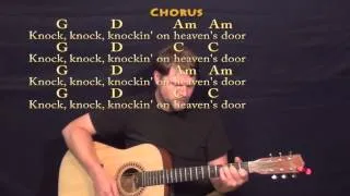 Knocking On Heaven's Door (Bob Dylan) Strum Guitar Cover Lesson with Lyrics