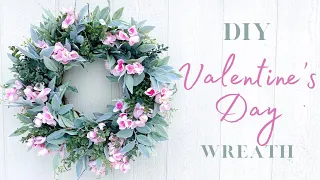 How to Make a Winter Valentine's Day Wreath/ Easy wreath making tutorial #wreathmaking