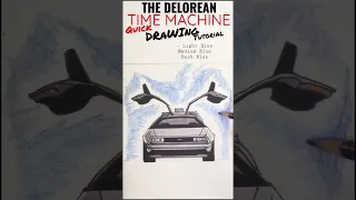 Delorean Back to the Future Time Machine Drawing - Quick Drawing Tutorial - The Power of Love ✍️⚡️❤️