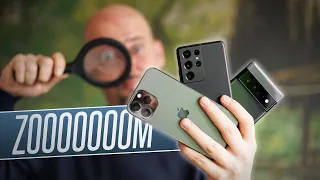 Zoom comparison: Pixel 6 Pro vs Galaxy S21 Ultra vs iPhone 13 Pro Max!