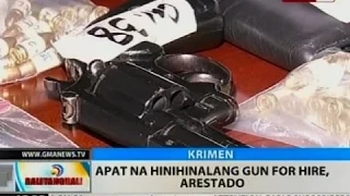 BT: Apat na hinihinalang gun for hire, arestado