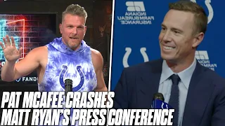 Pat McAfee Crashes Matt Ryan's Colts Press Conference