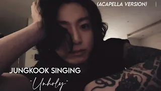 Jungkook singing Unholy by Sam Smith (Acapella version) #bts #jungkook #btsjungkook #btsff #jkff