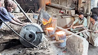 Heavy roller casting process using sand mold casting