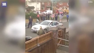 Video Shocking footage of a brawl on a street in Leeds