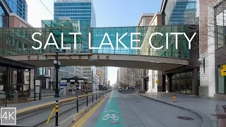 Salt Lake City Utah Downtown Drive - 4K SLC Driving Tour