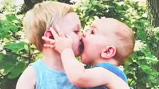 NEW 2019 Sweet Moments - Cutest Baby Siblings Kissing