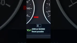 BMW Oil Service Light Reset