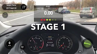 Замеры Audi Q3 Stage 1 разгон 0-100 км/ч